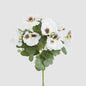 White Pansy Bush 32cm 12 pcs
