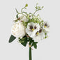 Rose Pansy Bouquet White 2 pcs