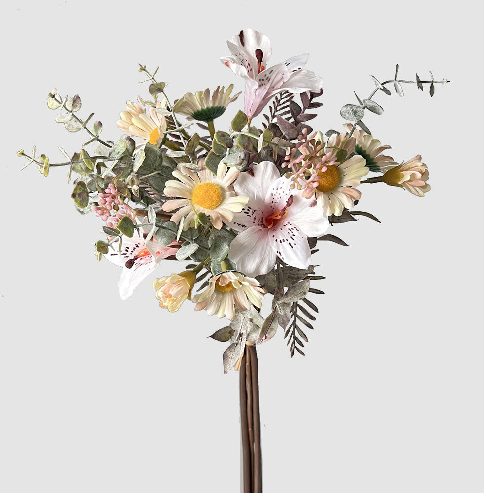 Mixed Eucalyptus Floral Bouquet White 2 pcs
