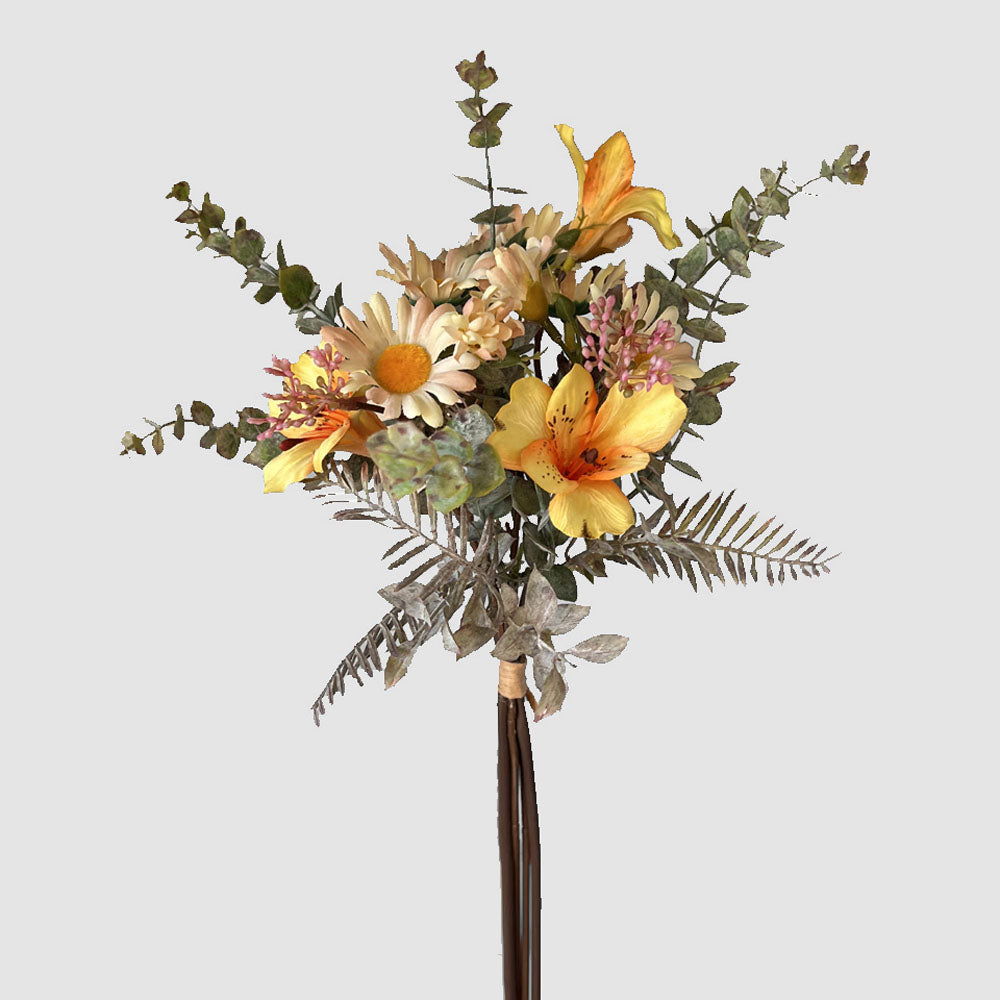 Mixed Eucalyptus Floral Bouquet Yellow 2 pcs