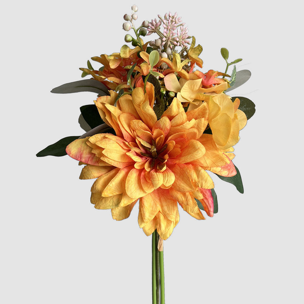Dahlia Hydrangea Bouquet Yellow 2 pcs