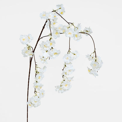 Trailing Cherry Blossom Stem White 6 pcs