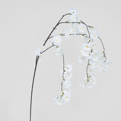 Trailing Cherry Blossom Stem White 6 pcs