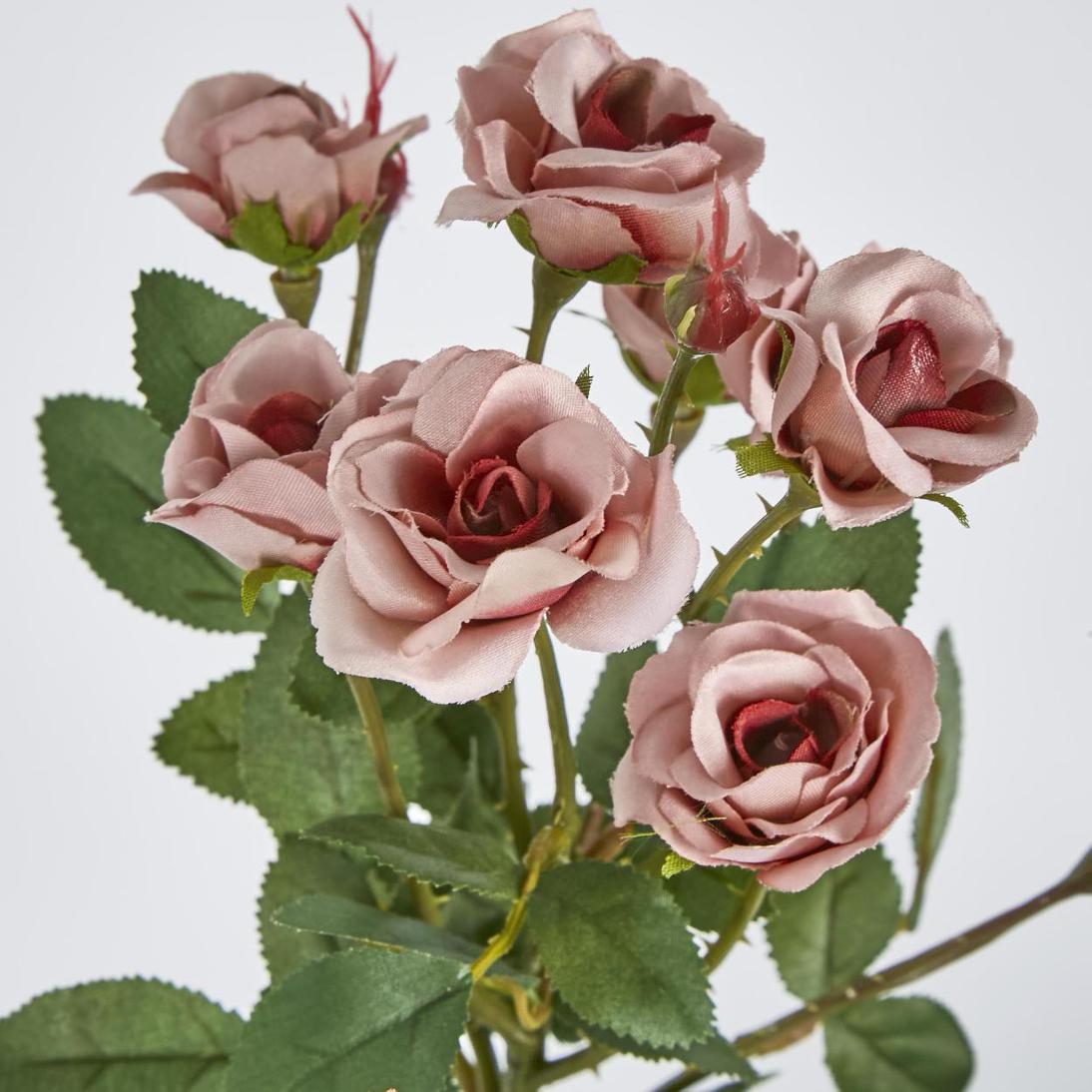 Rose Spray x 10 Heads Pink 12 pcs