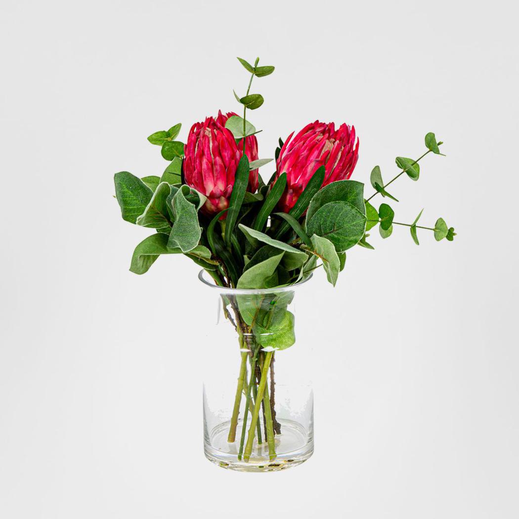 Red Protea in Toby Vase Sml
