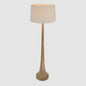 Lancia Large - Light Natural - Turned Wood Slender Floor Lamp
