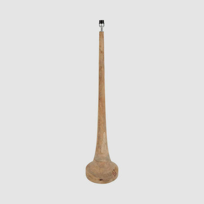 Lancia Large - Light Natural - Turned Wood Slender Floor Lamp