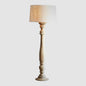 Candela Large - Natural - Turned Wood Candlestick Floor Lamp