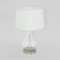 Lustre Teardrop Table - Clear - Stone Effect Glass Teardrop Table Lamp