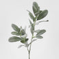 Flocked Lambs Ear leaf Spray 70cm Green 12 pcs