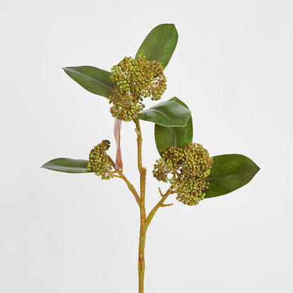 Magnolia Berry Spray 80cm Burgundy