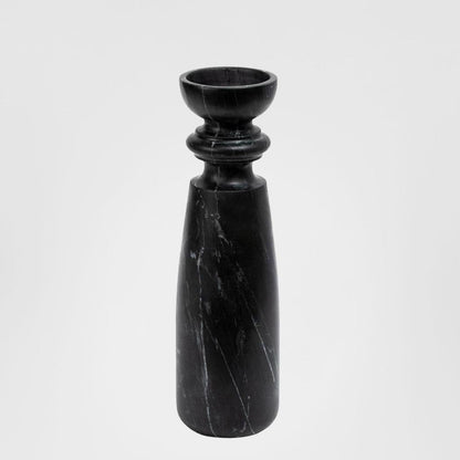 Santiago Marble Candle Stand Large Black
