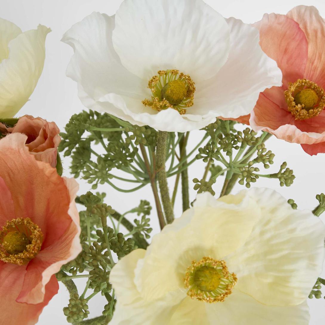 Poppy Arrangement in Vase 36cm