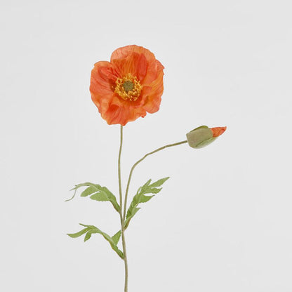 Poppy Stem 68cm Orange 6 pcs