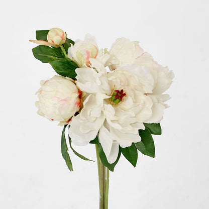 Peony Bouquet Mixed 30cm Cream 3 pcs