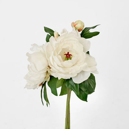 Peony Bouquet Mixed 30cm Cream 3 pcs