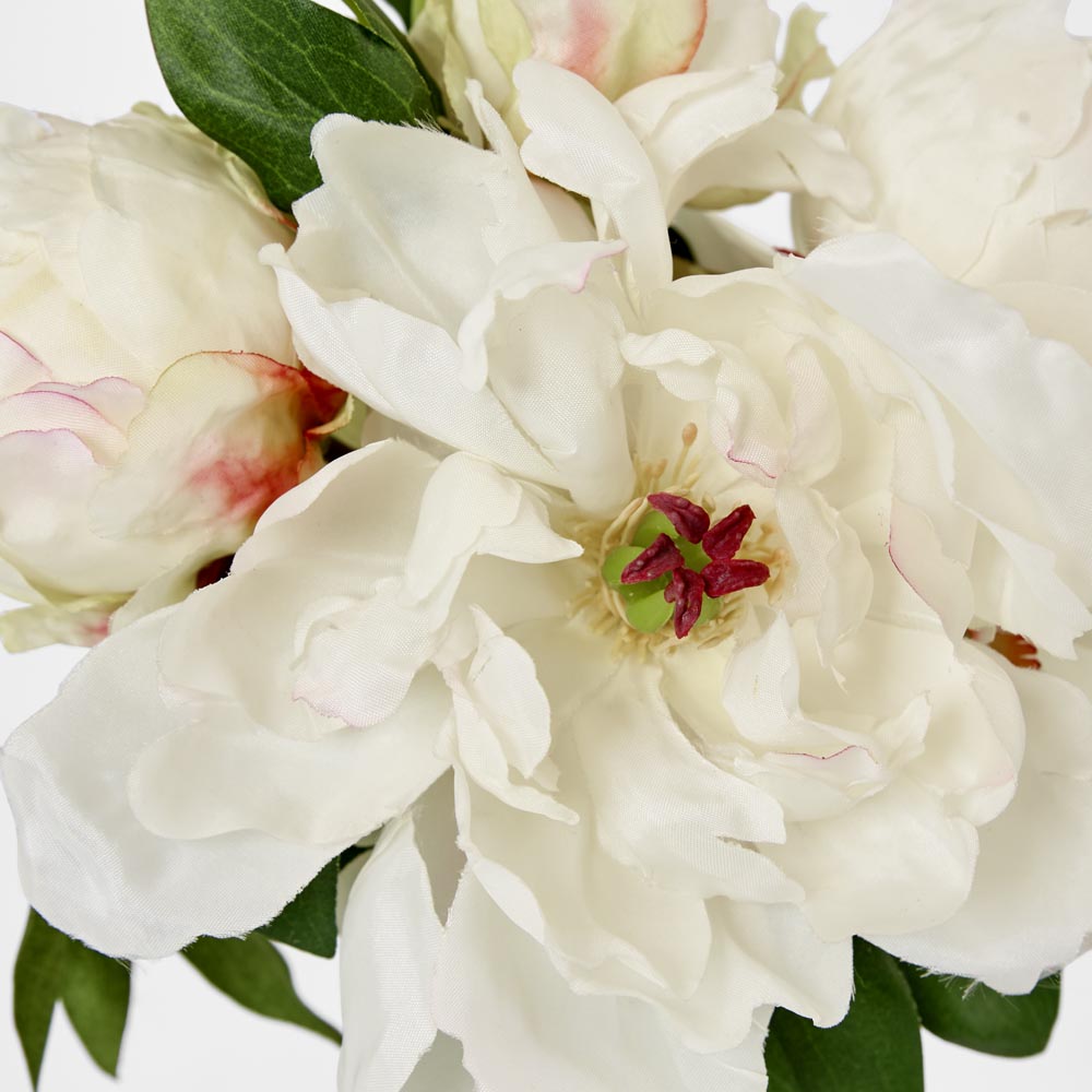 Peony Bouquet Mixed 30cm Cream 3 pcs