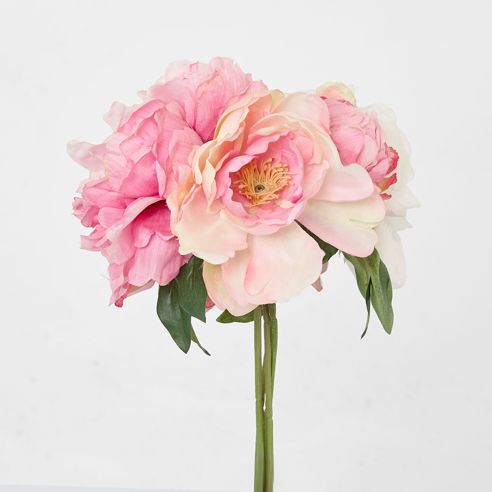 Peony Bouquet Mixed 30cm Light Pink 3 pcs