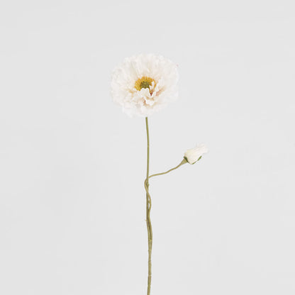 Poppy Stem 75cm White 6 pcs