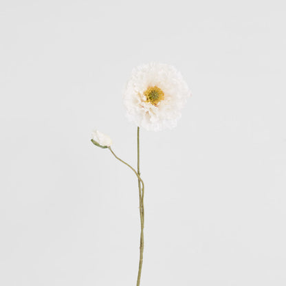 Poppy Stem 75cm White 6 pcs