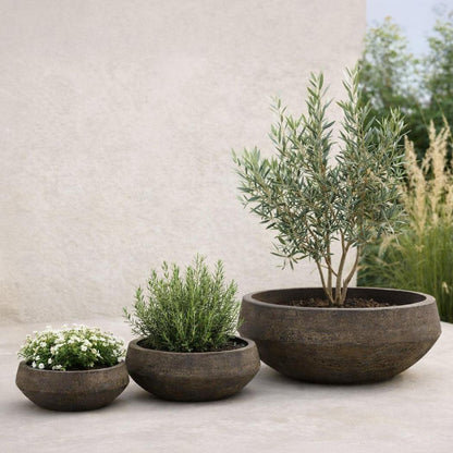 Landis Planter Bowl Set 3 Earth Brown