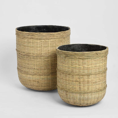 Village Planter Bamboo/Cement