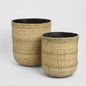 Village Planter Bamboo/Cement