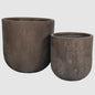 Oyster Lava Planter Large Brown