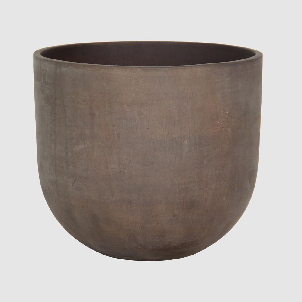 Oyster Lava Planter Small Brown