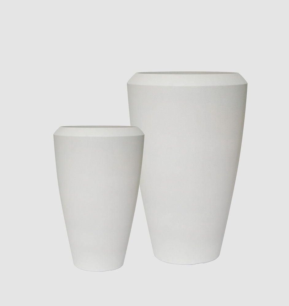 Pebble Tall Planters White