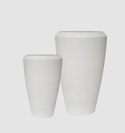 Pebble Tall Planters White