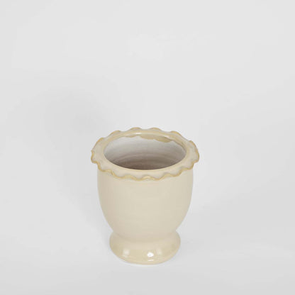 Petal Pot White Small