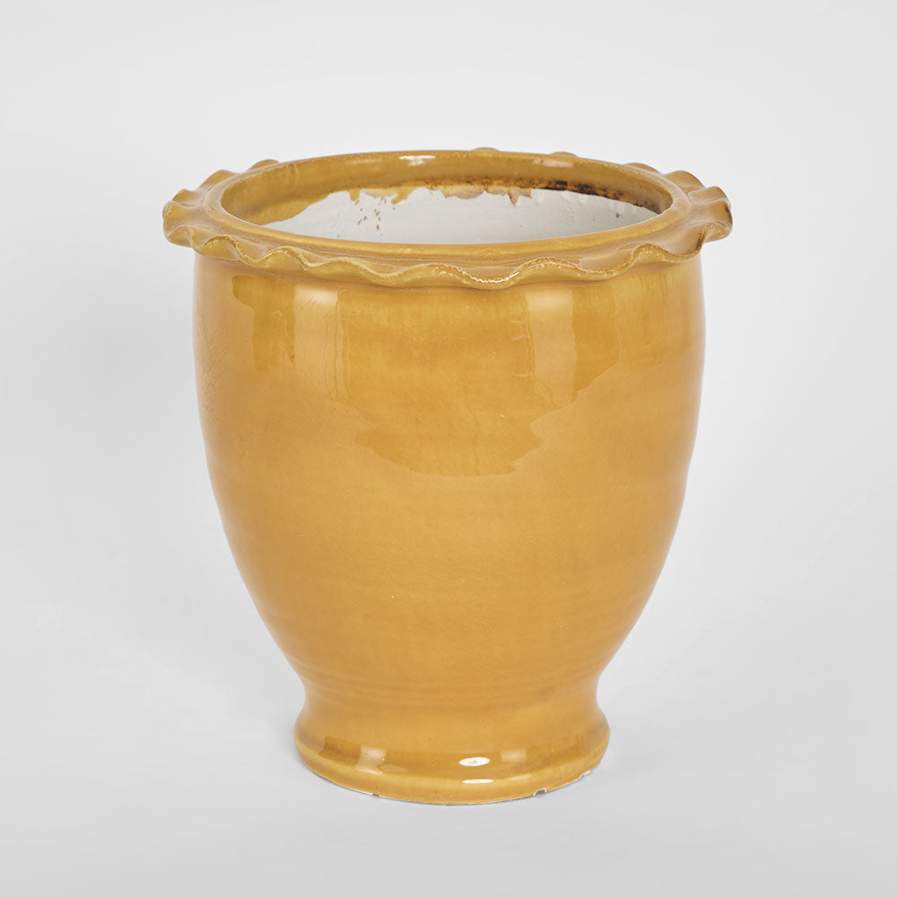 Petal Pot Mustard Large