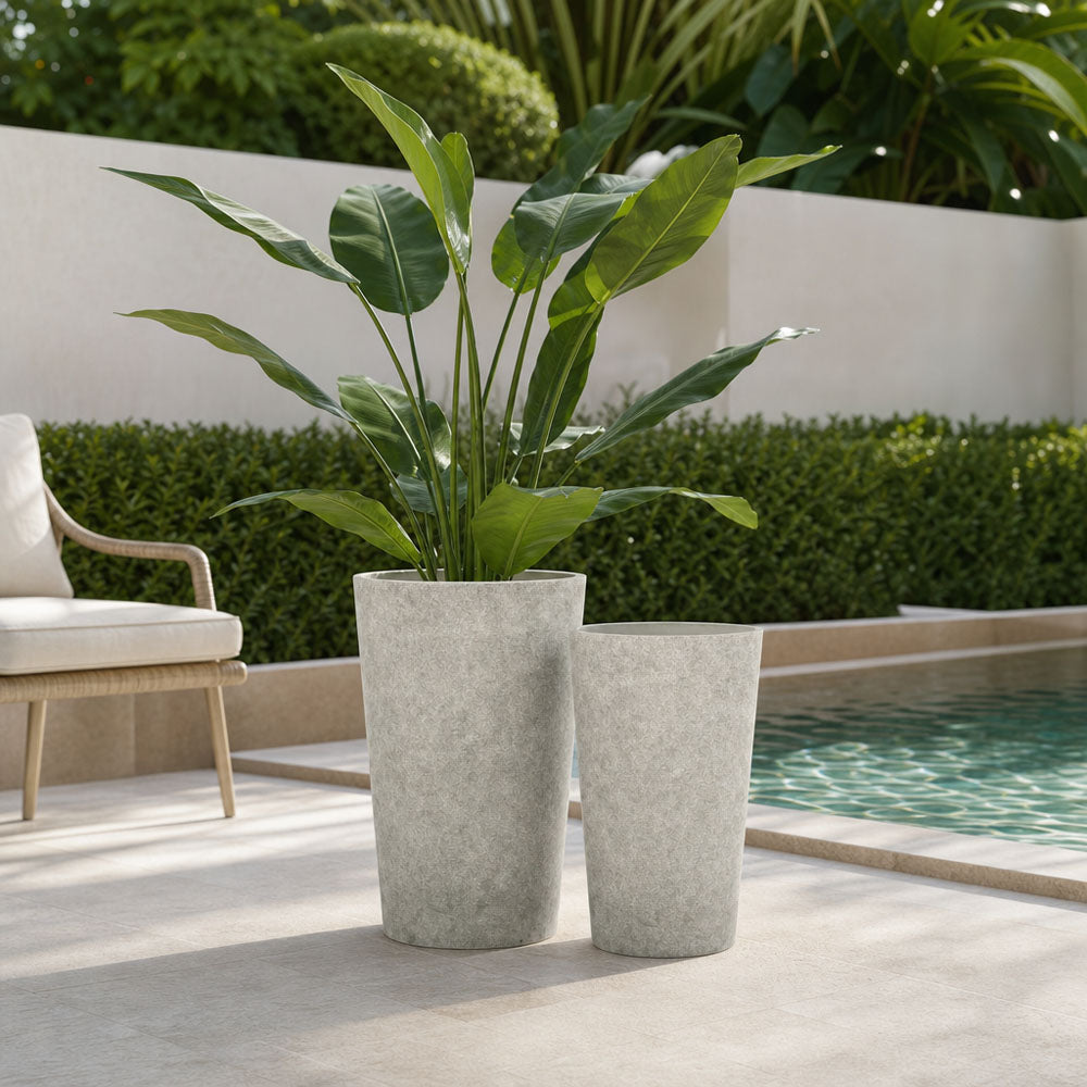 Ridge Tall Planters White