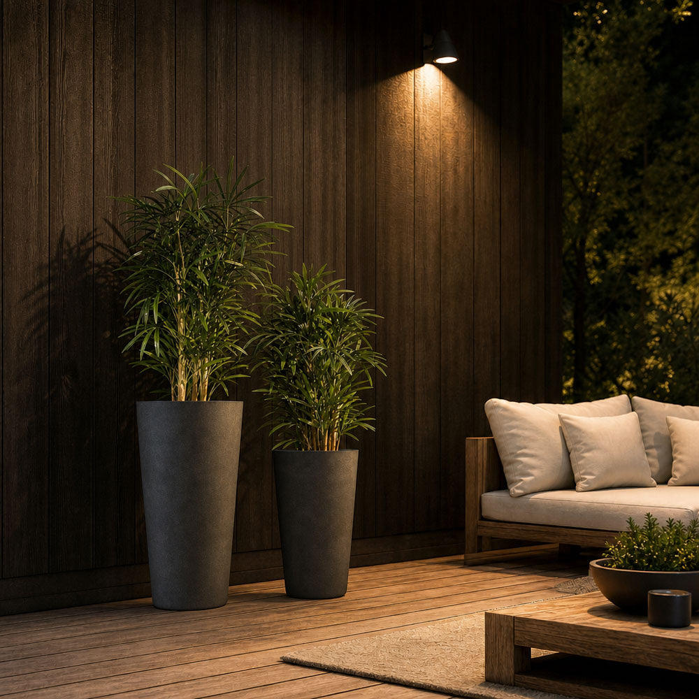 Ridge Tall Planters Black