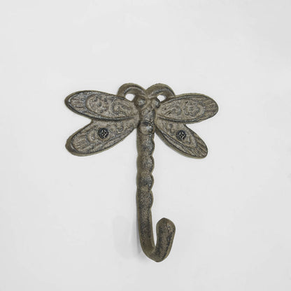 Dragonfly Cast Iron Wall Hook 2 pcs