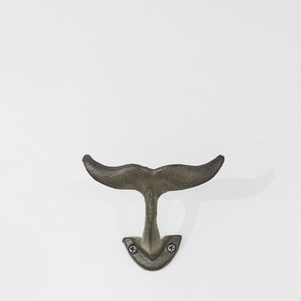 Whale Tail Cast Iron Wall Hook 2 pcs