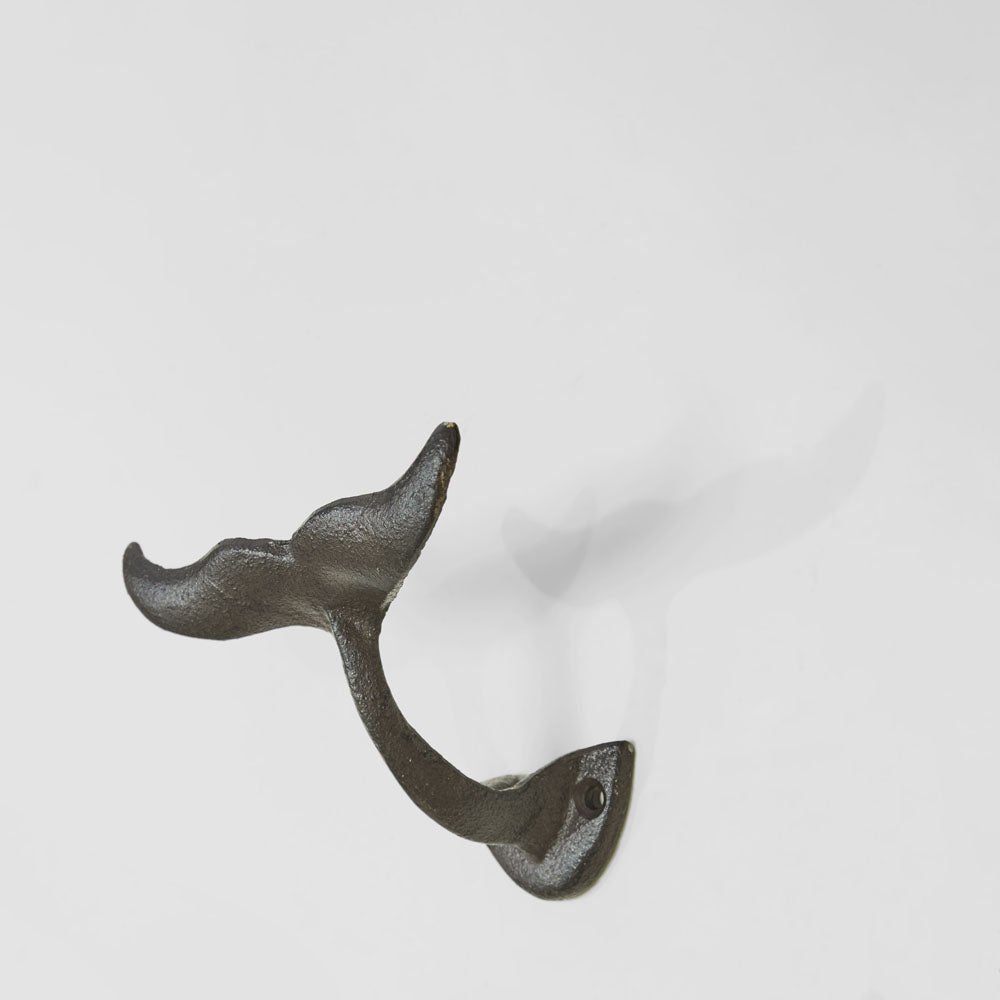 Whale Tail Cast Iron Wall Hook 2 pcs