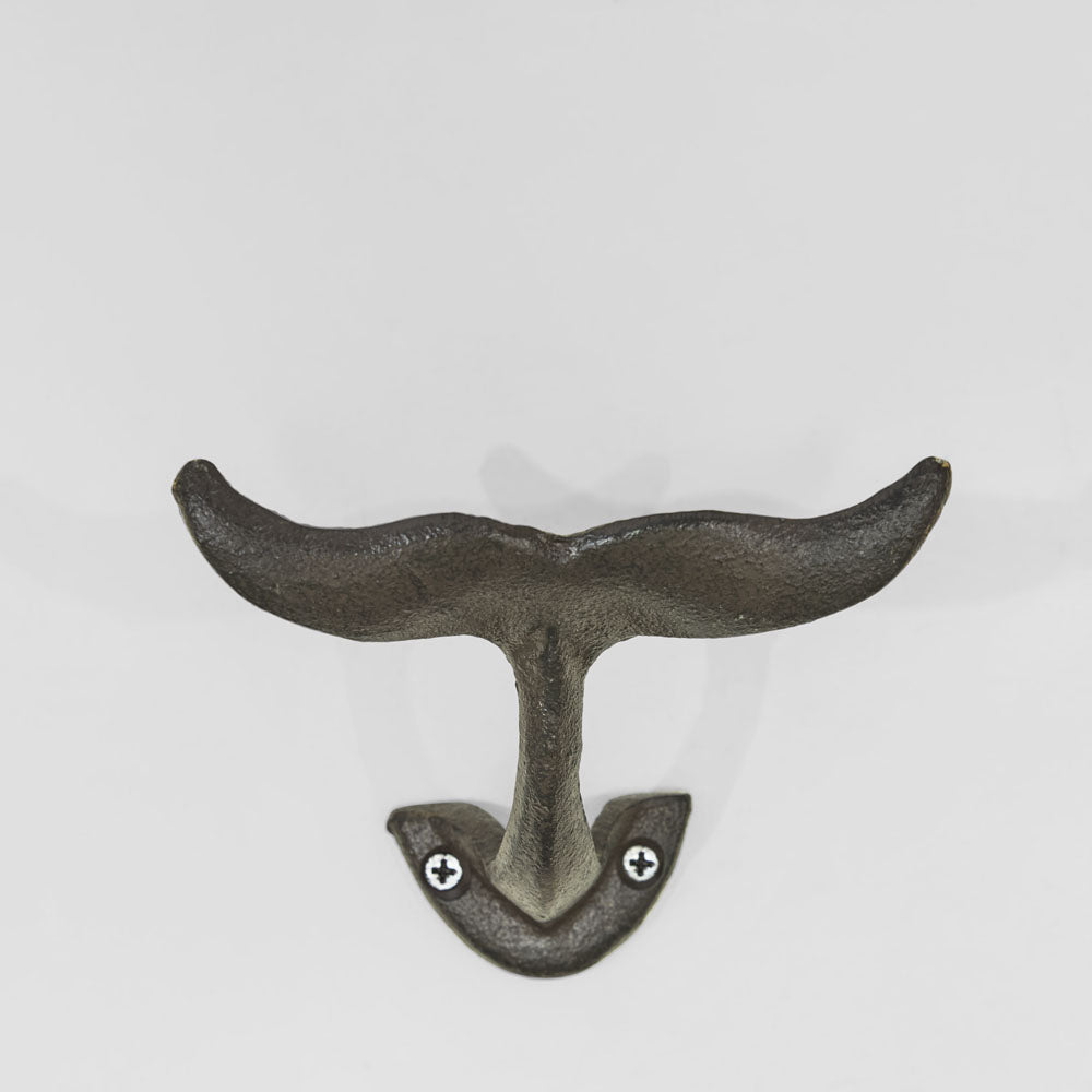 Whale Tail Cast Iron Wall Hook 2 pcs