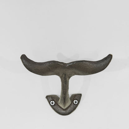 Whale Tail Cast Iron Wall Hook 2 pcs