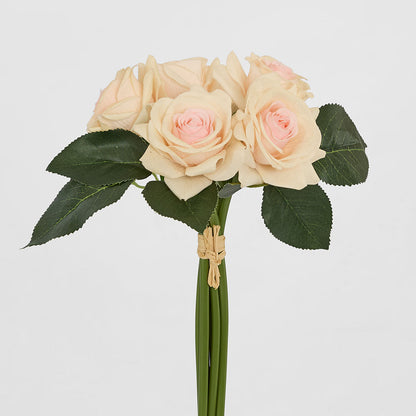 Romance Real Touch Rose Bouquet Light Pink 6 pcs