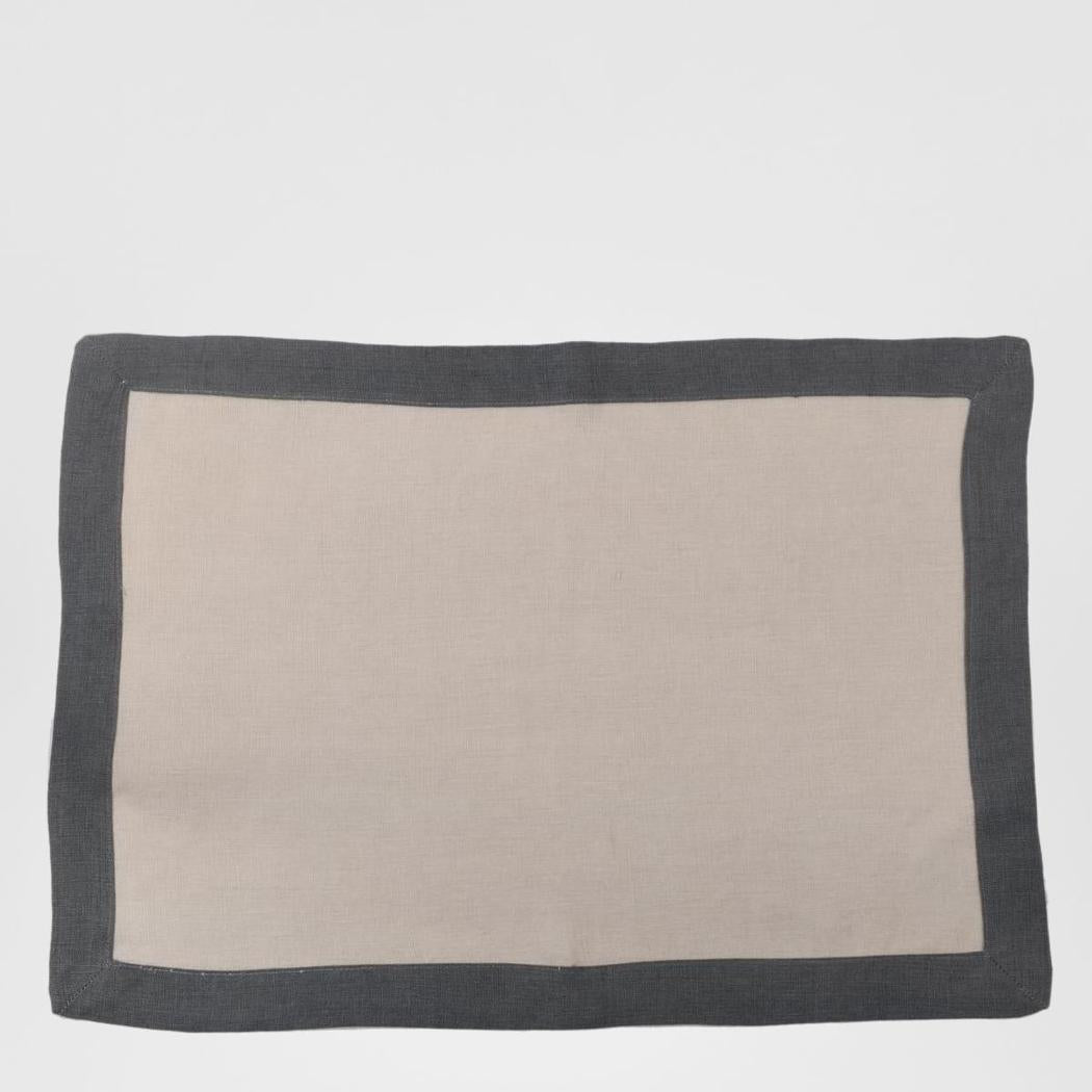Elegance Linen Placemat Storm 3 pcs