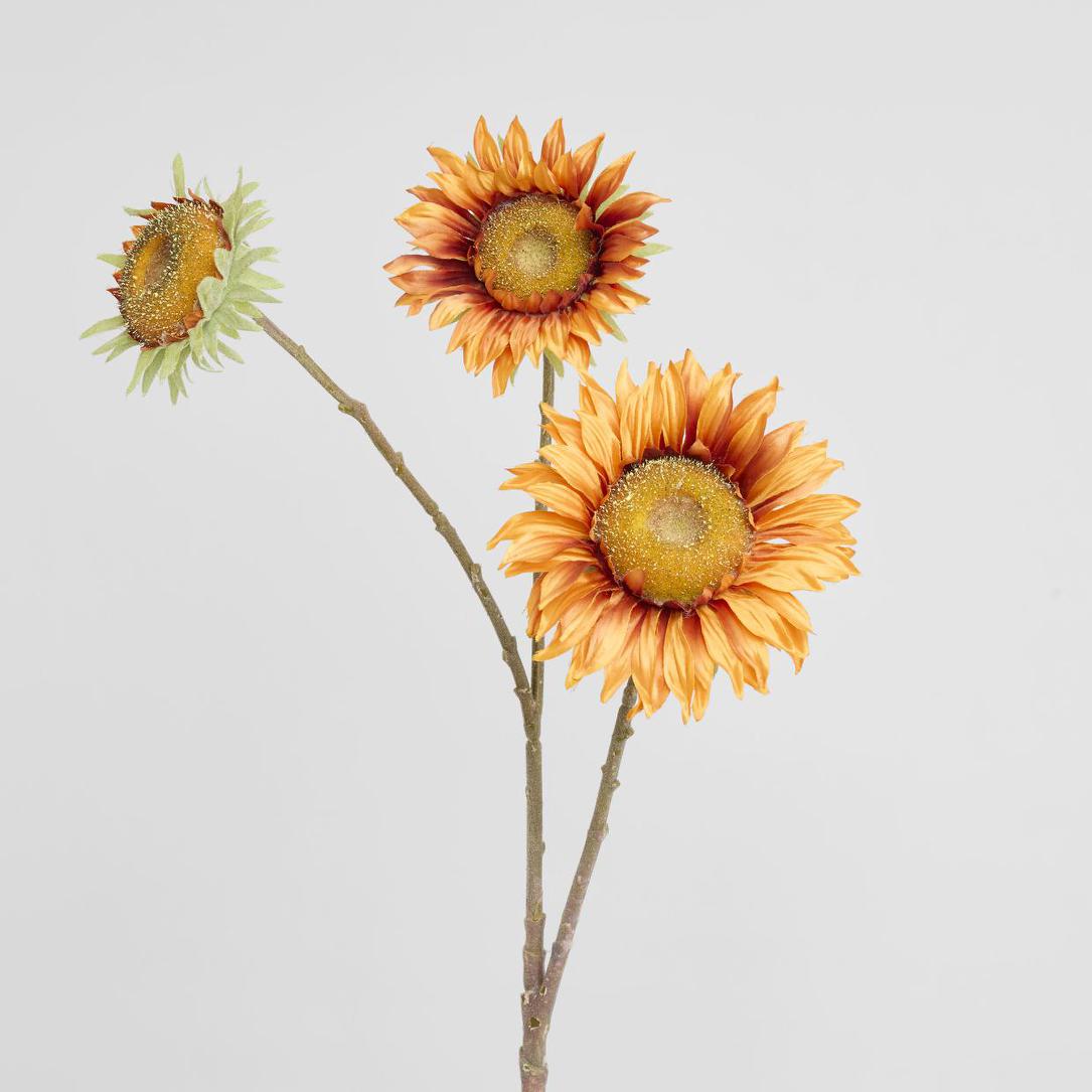 Sunflower Spray 87cm Orange 6 pcs