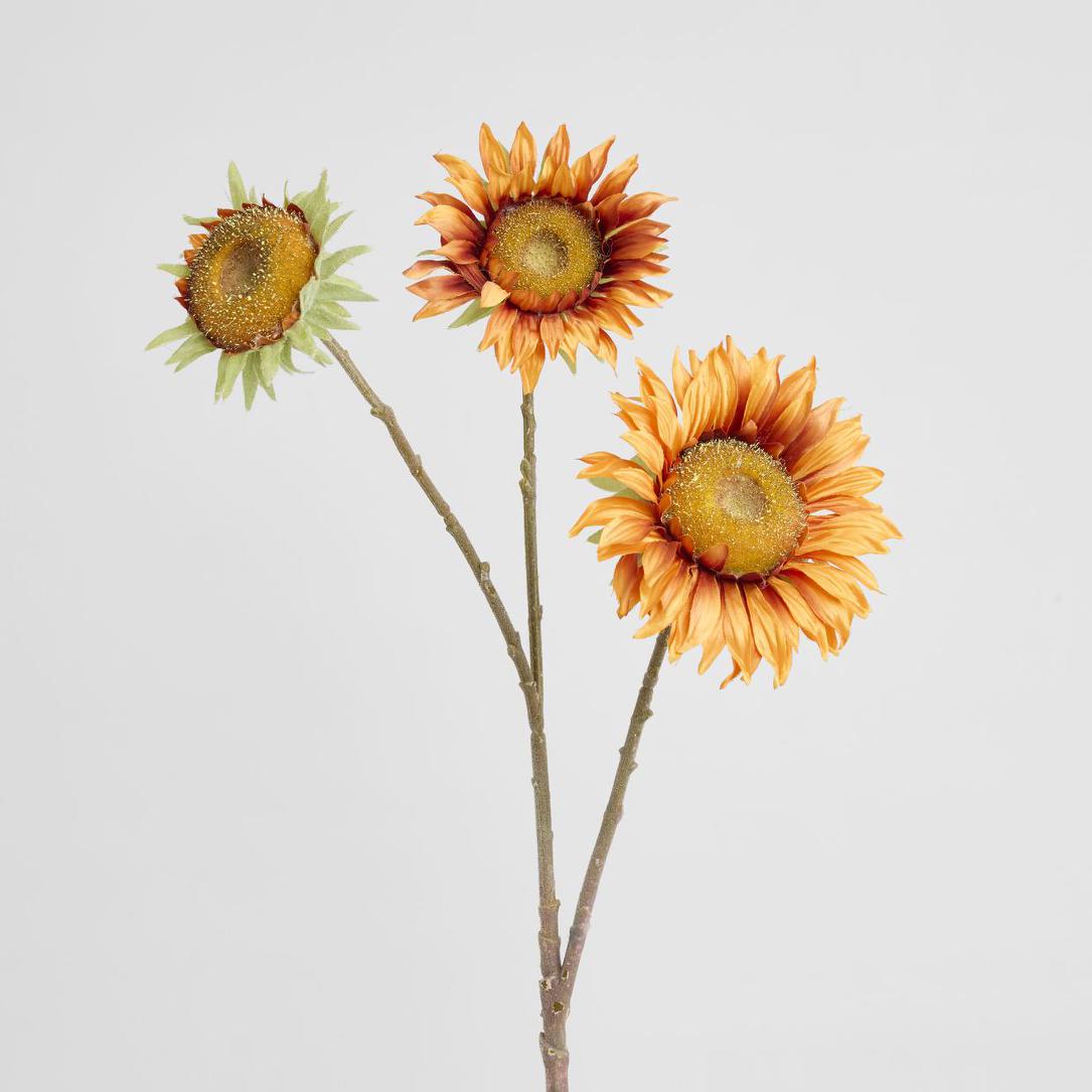 Sunflower Spray 87cm Orange 6 pcs