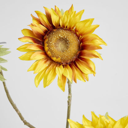 Sunflower Spray 87cm Yellow Brown 6 pcs