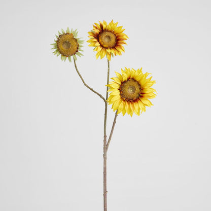 Sunflower Spray 87cm Yellow Brown 6 pcs