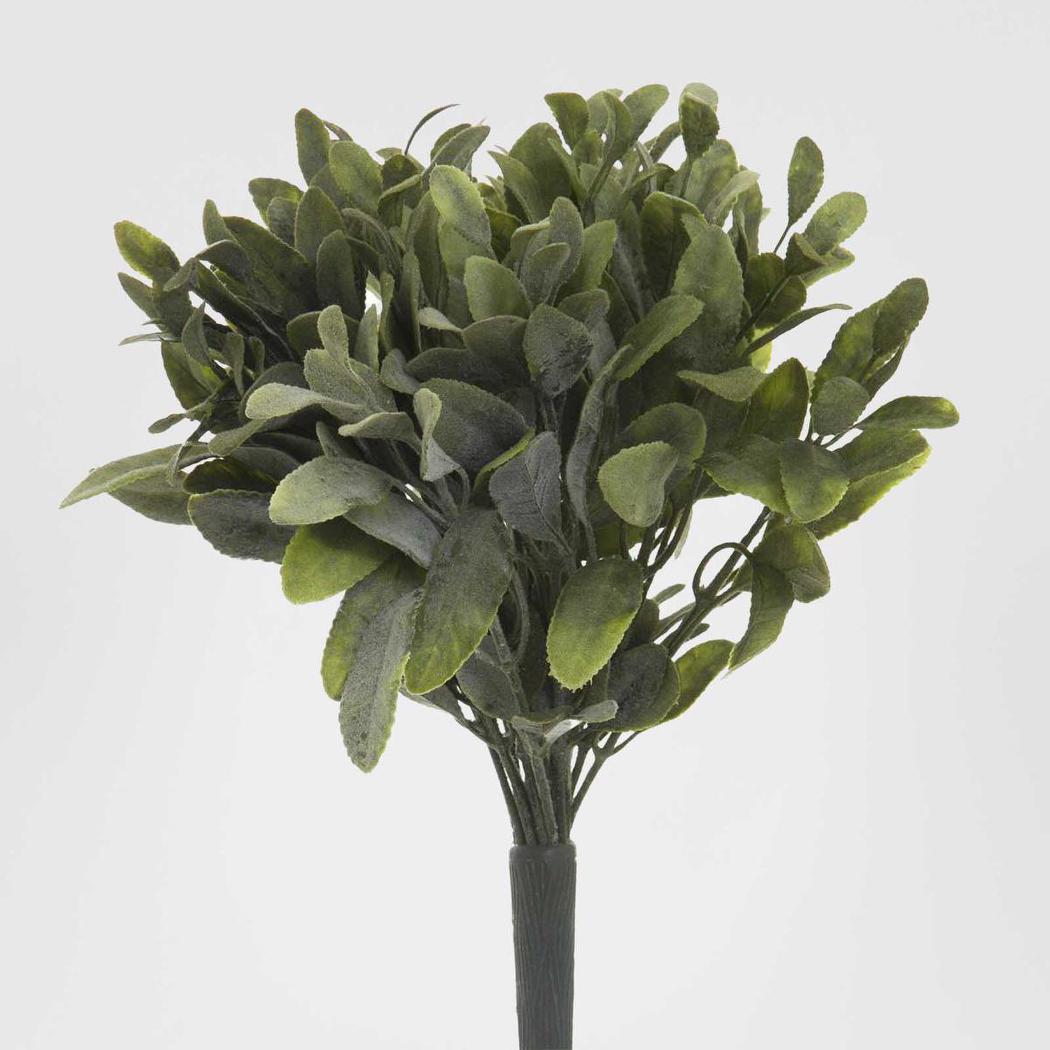 Flocked Sage Bush 26cm Green 6 pcs