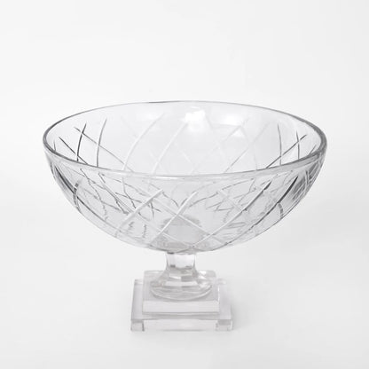 Asscher Hand Cut Pedestal Bowl