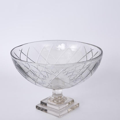 Asscher Hand Cut Pedestal Bowl