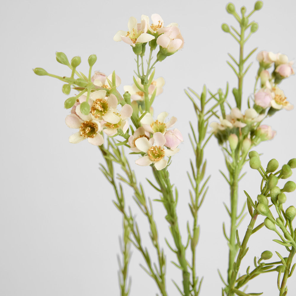 Wax Flower Spray 84cm White 6 pcs